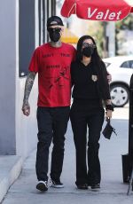 KORTNEY KARDASHIAN and Travis Barker Out in West Hollywood 03/26/2021