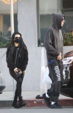 KOURTNEY KARDASHIAN and Travis Barker Out in los Angeles 03/16/2021