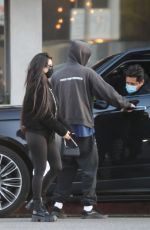 KOURTNEY KARDASHIAN and Travis Barker Out in los Angeles 03/16/2021