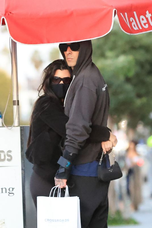 KOURTNEY KARDASHIAN and Travis Barker Out in los Angeles 03/16/2021