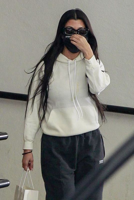 KOURTNEY KARDASHIAN at a Dermatology Office in Beverly Hills 03/01/2021
