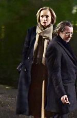 KRISTIN SCOTT THOMAS on the Set of Horses in London 03/24/2021