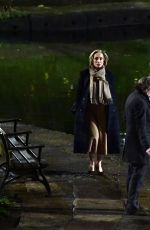 KRISTIN SCOTT THOMAS on the Set of Horses in London 03/24/2021