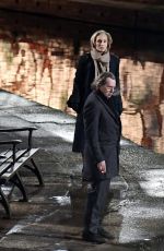KRISTIN SCOTT THOMAS on the Set of Horses in London 03/24/2021