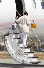 KYLIE JENNER Arrives on Her Private Jet in Palm Springs 03/12/2021