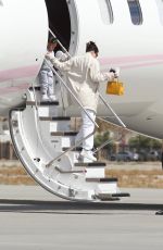 KYLIE JENNER Arrives on Her Private Jet in Palm Springs 03/12/2021