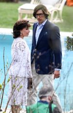 LADY GAGA and Adam Driver on the Set of House of Gucci at Lake Como 03/17/2021