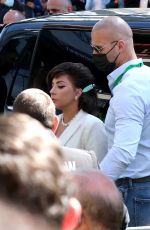 LADY GAGA Arrives on the Set of House of Gucci in Rome 03/31/2021