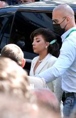 LADY GAGA Arrives on the Set of House of Gucci in Rome 03/31/2021