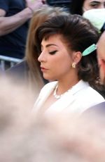 LADY GAGA Arrives on the Set of House of Gucci in Rome 03/31/2021