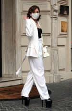 LADY GAGA Leaves Her Hotel in Rome 03/04/2021