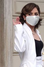 LADY GAGA Leaves Her Hotel in Rome 03/04/2021