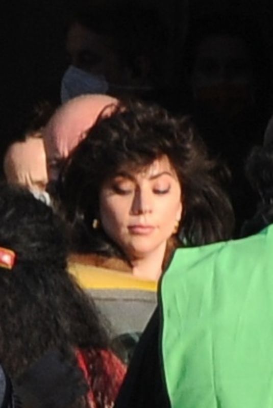 LADY GAGA on the Set of House Of Gucci in Milan 03/10/2021