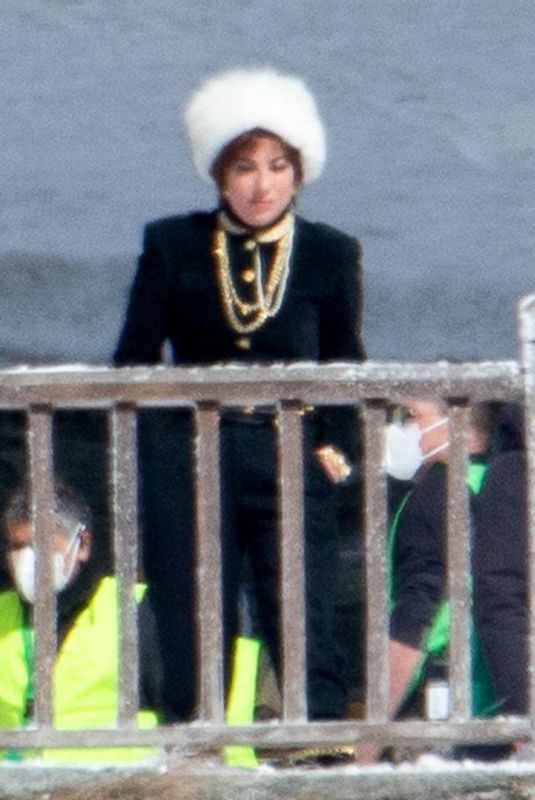 LADY GAGA on the Set of House of Gucci in Piemont 03/08/2021