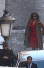 LADY GAGA on the Set of House Of Gucci in Rome 03/22/2021