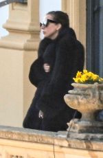 LADY GAGA Takes a Break from Filming House of Gucci in Cernobbio 03/19/2021