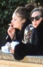 LADY GAGA Takes a Break from Filming House of Gucci in Cernobbio 03/19/2021