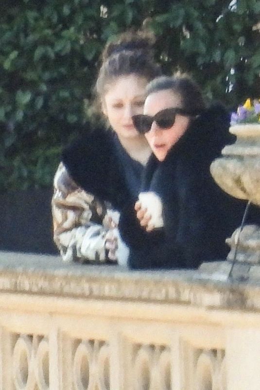 LADY GAGA Takes a Break from Filming House of Gucci in Cernobbio 03/19/2021