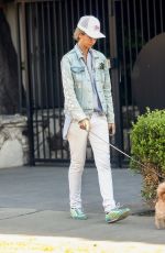 LADY VICTORIA HERVEY Out with Her Dog in Los Angeles 03/01/2021