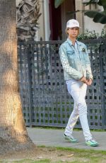 LADY VICTORIA HERVEY Out with Her Dog in Los Angeles 03/01/2021