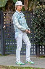 LADY VICTORIA HERVEY Out with Her Dog in Los Angeles 03/01/2021
