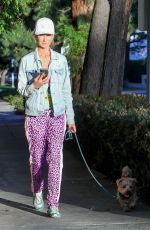 LADY VICTORIA HERVEY Out with Her Dog in West Hollywood 03/02/2021