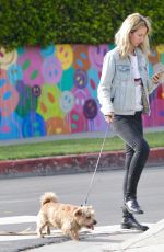 LADY VICTORIA HERVEY Out with Her Dog in West Hollywood 03/14/2021