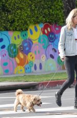 LADY VICTORIA HERVEY Out with Her Dog in West Hollywood 03/14/2021