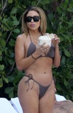 LARSA PIPPEN in Bikini at a Pool in Miami 03/13/2021
