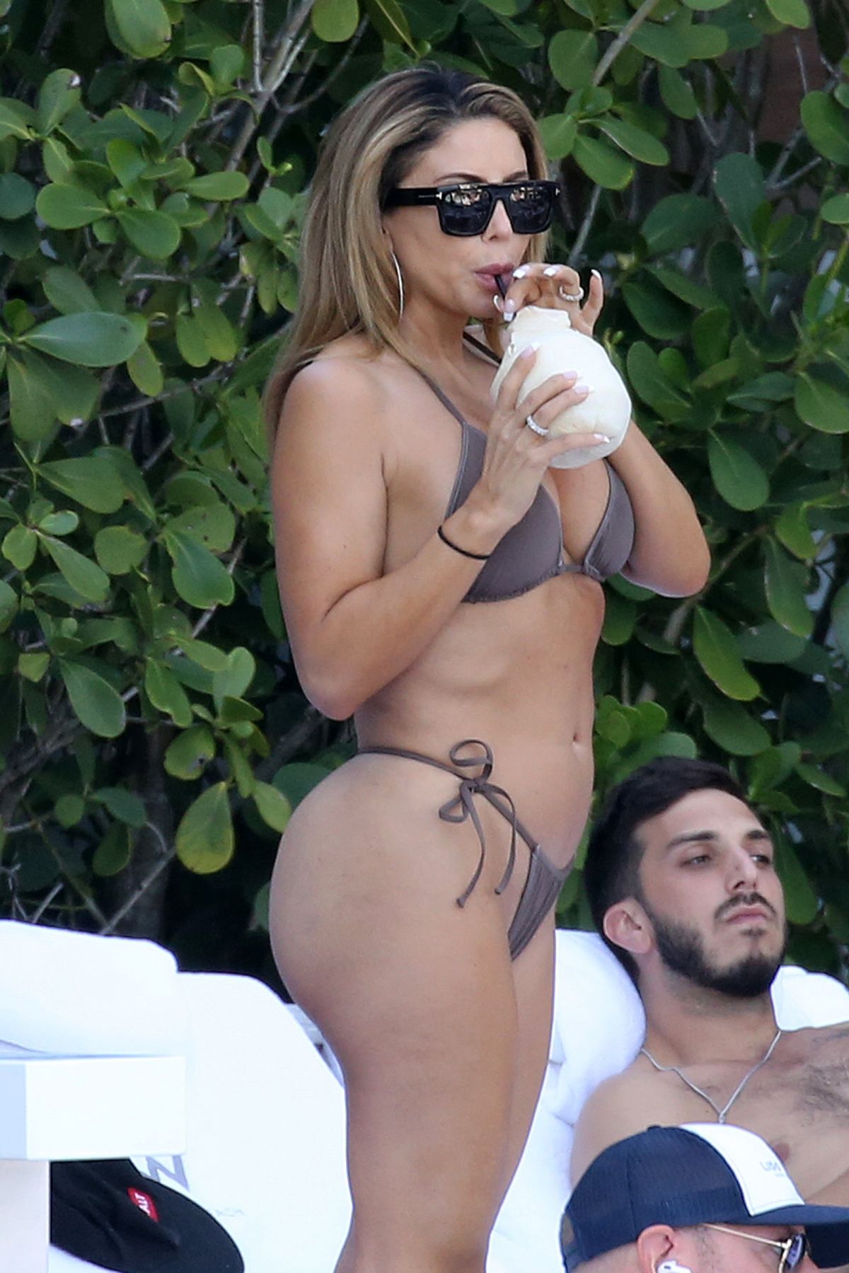 LARSA PIPPEN in Bikini at a Pool in Miami 03/13/2021.
