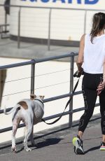 LAURA BYRNE Out with Her Dog in Sydney 03/26/2021