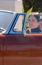 LAUREN SILVERMAN and Simon Cowell Out Driving in Vintage MG Turbo in Malibu 03/17/2021