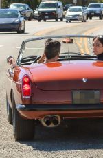 LAUREN SILVERMAN and Simon Cowell Out Driving in Vintage MG Turbo in Malibu 03/17/2021