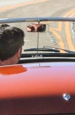LAUREN SILVERMAN and Simon Cowell Out Driving in Vintage MG Turbo in Malibu 03/17/2021