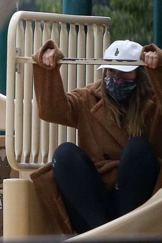 LEIGHTON MEESTER at a Park in Los Angeles 03/25/2021