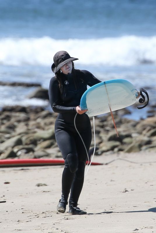 LEIGHTON MEESTER Out Surfing in Malibu 03/24/2021