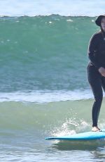 LEIGHTON MEESTER Out Surfing in Malibu 03/31/2021