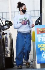 LENA HEADEY at a Gas Station in Los Angeles 03/17/2021