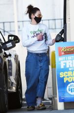 LENA HEADEY at a Gas Station in Los Angeles 03/17/2021