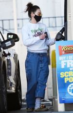 LENA HEADEY at a Gas Station in Los Angeles 03/17/2021
