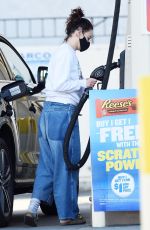 LENA HEADEY at a Gas Station in Los Angeles 03/17/2021