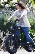 LENA HEADEY Rides Electric Motorbike Out in Los Angeles 03/16/2021