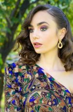 LILY COLLINS - 2021 Golden Globes Portrait