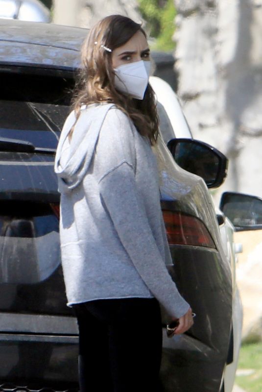 LILY COLLINS Out in West Hollywood 03/29/2021