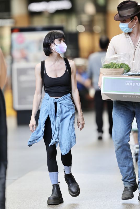 LISA ORIGLIASSO Shopping at Gasworks Plaza in Brisbane 03/29/2021