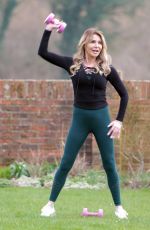 LIZZIE CUNDY Workout at a Park in London 03/03/2021