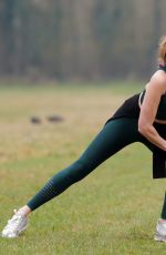 LIZZIE CUNDY Workout at a Park in London 03/03/2021