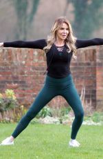 LIZZIE CUNDY Workout at a Park in London 03/03/2021