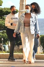 LORI HARVEY Out for Lunch with Friends in Malibu 03/25/2021