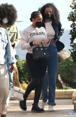 LORI HARVEY Out for Lunch with Friends in Malibu 03/25/2021